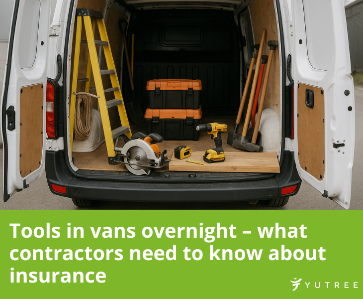 Tools in vans overnight - contractors insurance
